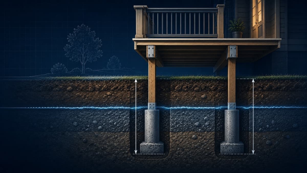 Deck Footings, Frost Depth, and Code Requirements Explained