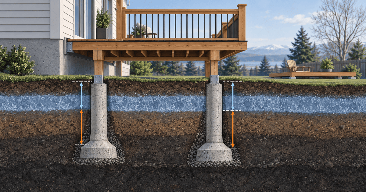 Deck Footing Depth and Frost Line: What Code Requires