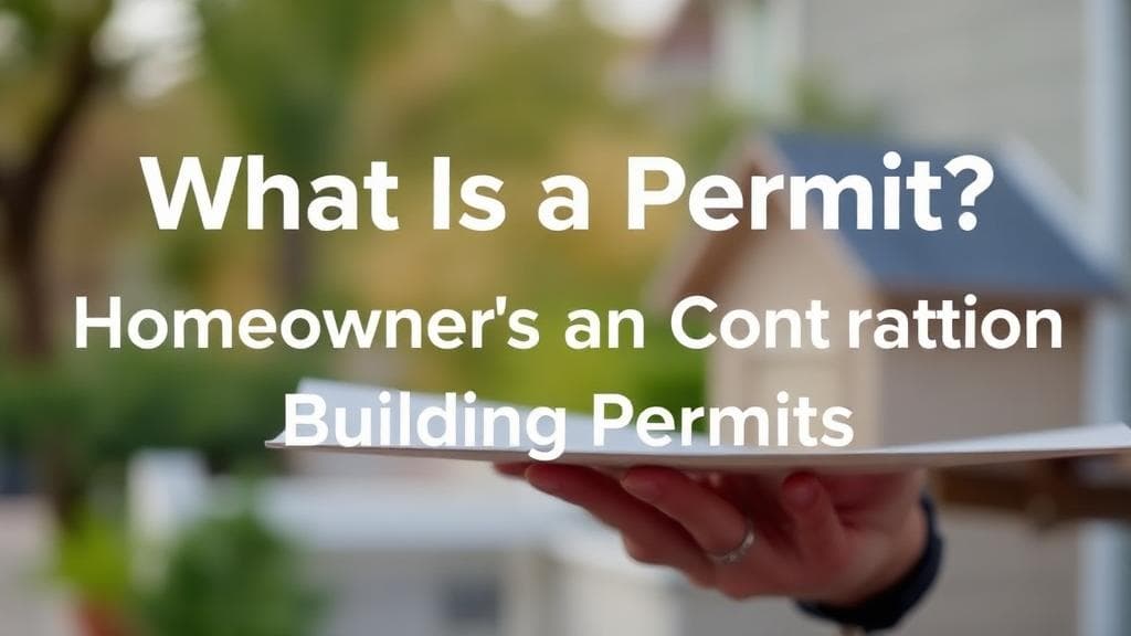 What Is a Permit? A Homeowner's and Contractor's Guide to Building Permits